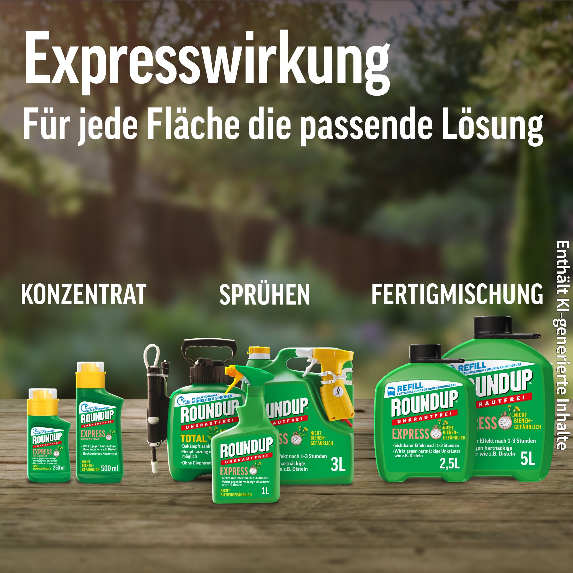 Roundup Unkrautfrei Express 2,5L Refill gegen Unkraut in Ziergärten 5