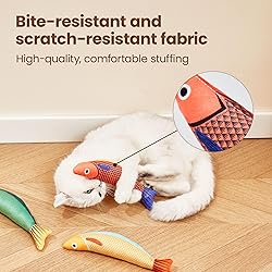 Potaroma Cat Toys Saury Fish, 3 Pack, Catnip