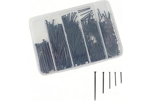DMDZ HEYDAY 400pcs Premium Hardware Nails Assortment Kit，Good Hardness Picture Hanging Nails,Wall Nails，5 Sizes