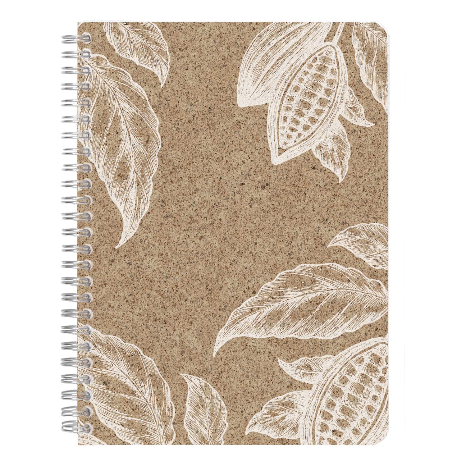 Clairefontaine 83545C - A Spiral Notebook Cover Paper made with cocoa shells - A5 14.8x21 cm 148 Lined Pages 90g ivory paper - Jeans&cocoa Collection - 3 visuals, random delivery — image 1