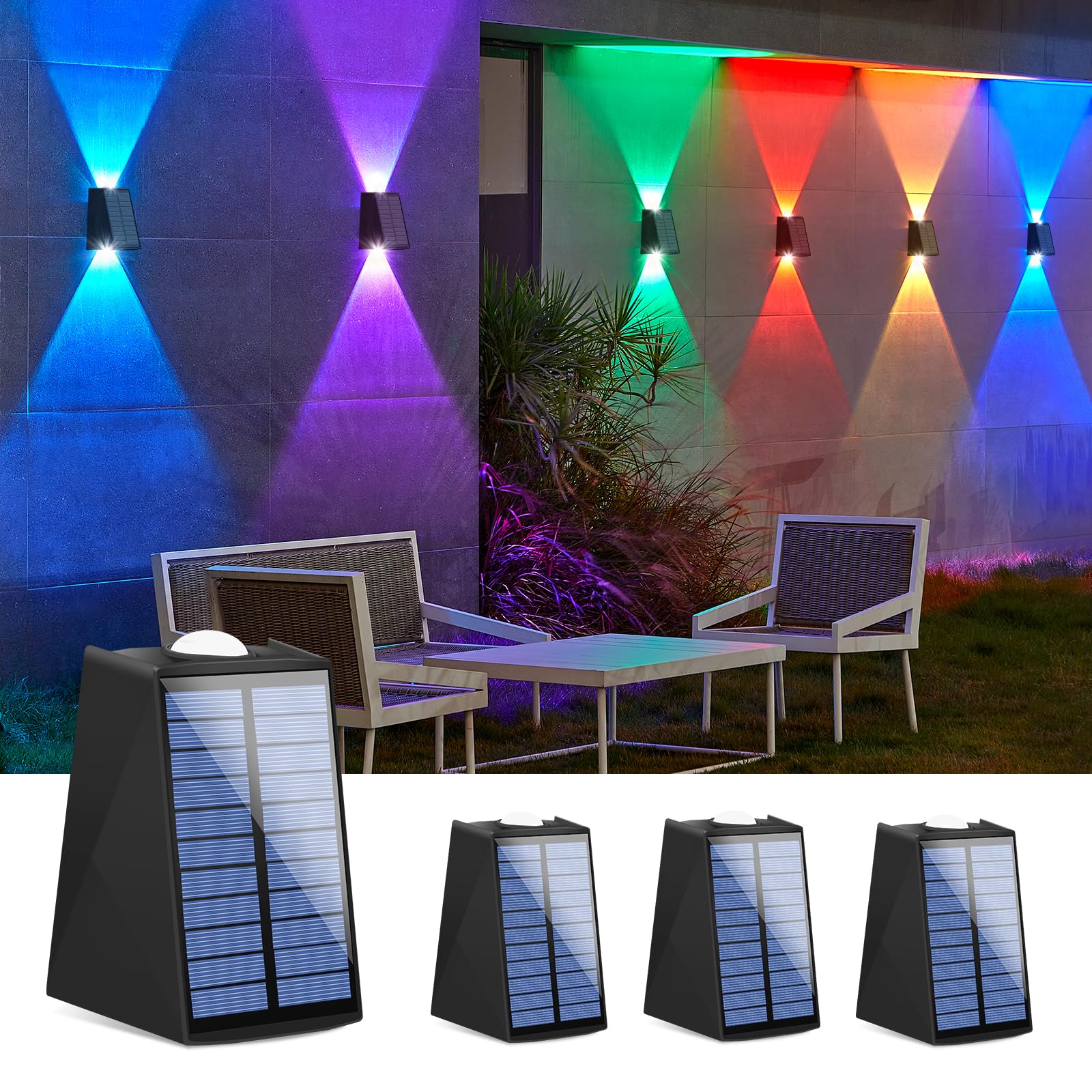 Solar Pool Sconce LUHLEE Solar Outdoor Wall Lights Up and Down,Outdoor Lamp Solar Wall ...