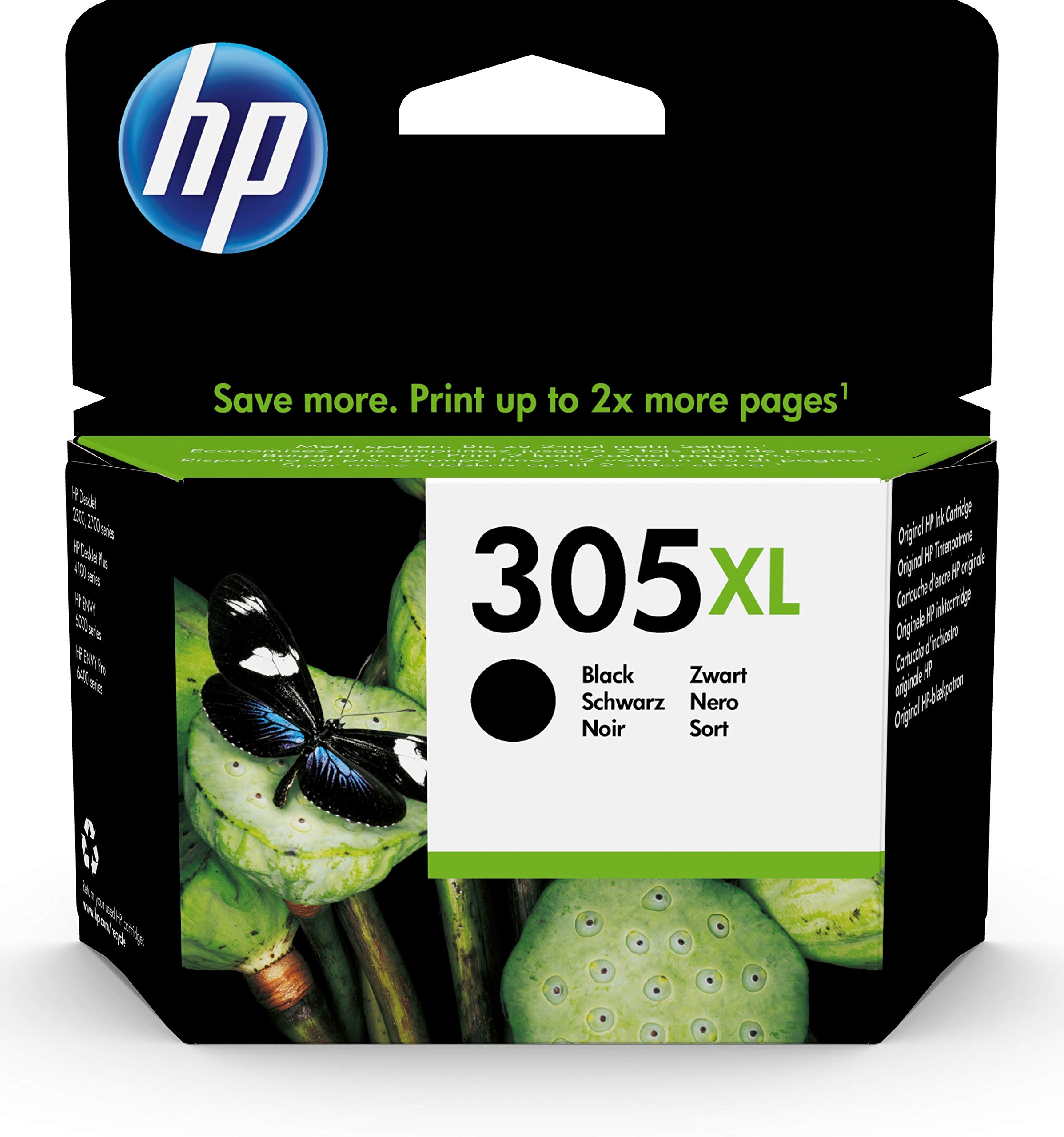 HP 305XL - 4 ml - High Yield - pigmented black - original - ink cartridge - for Deskjet 23XX, 27XX, 41XX, DeskJet Plus 41XX, Envy 60XX, 6420, ENVY Pro 64XX