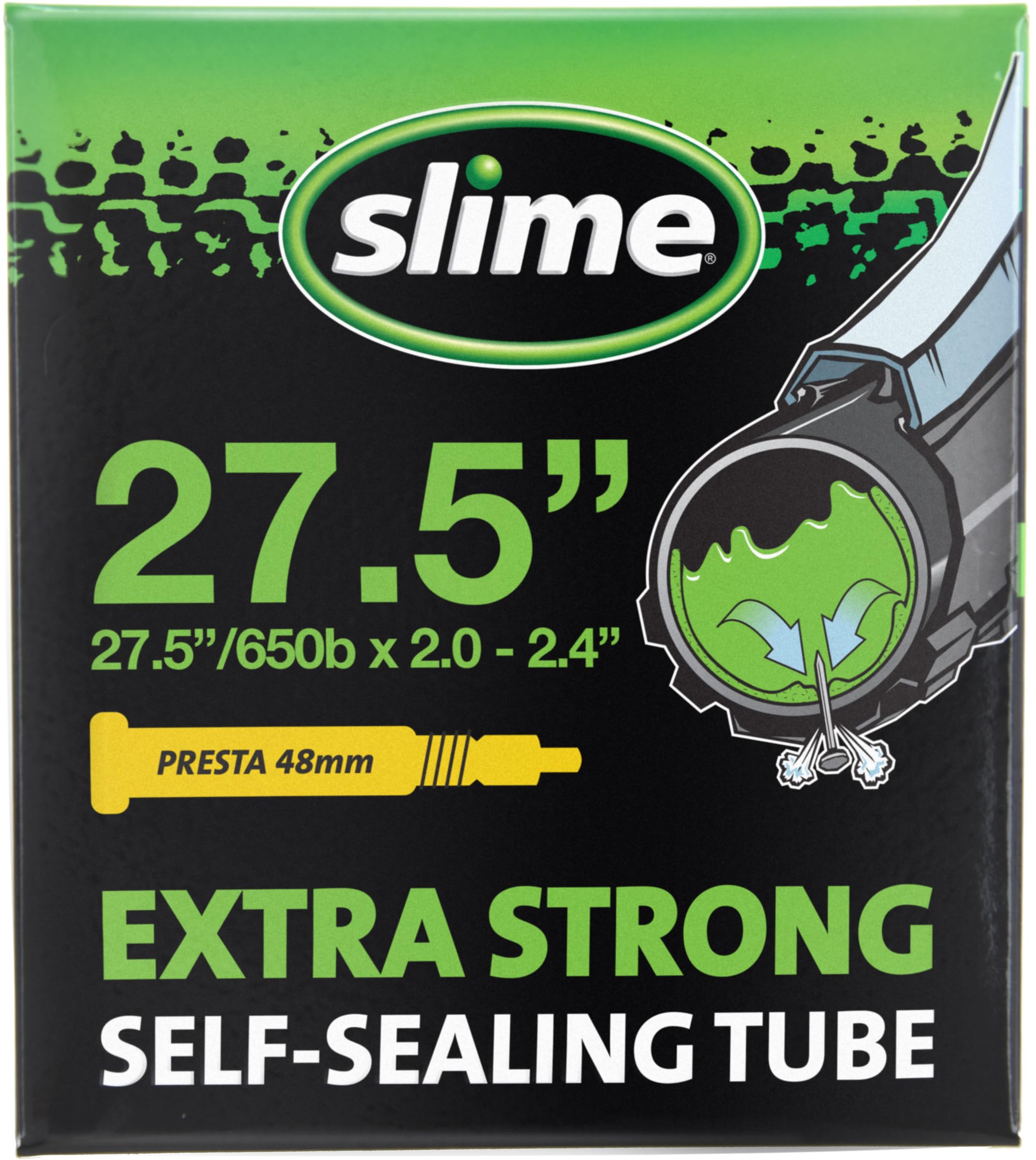 Slime Extra Stong Self-Sealing Tube 27.5" x 2.0-2.4" Presta