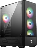 MSI MAG FORGE 112R Mid-Tower PC Case Tempered Glass ARGB Front Mesh USB 3.2 Gen1