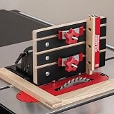 Joinery Sled, Micro-Adjustable Jig for Cutting Precise Box Joints, Miters &amp; Angled Cuts on the Table Saw and Router Table, Made in USA JSLED