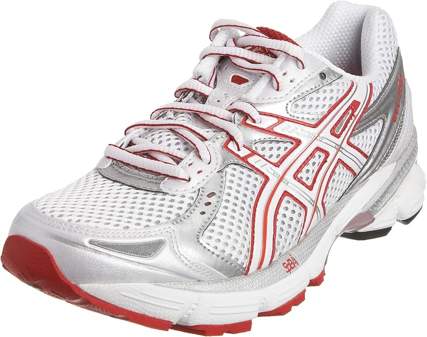 Asics Women's Gel 1150 Running Shoe White/Red/Silver T065N0122 3 UK