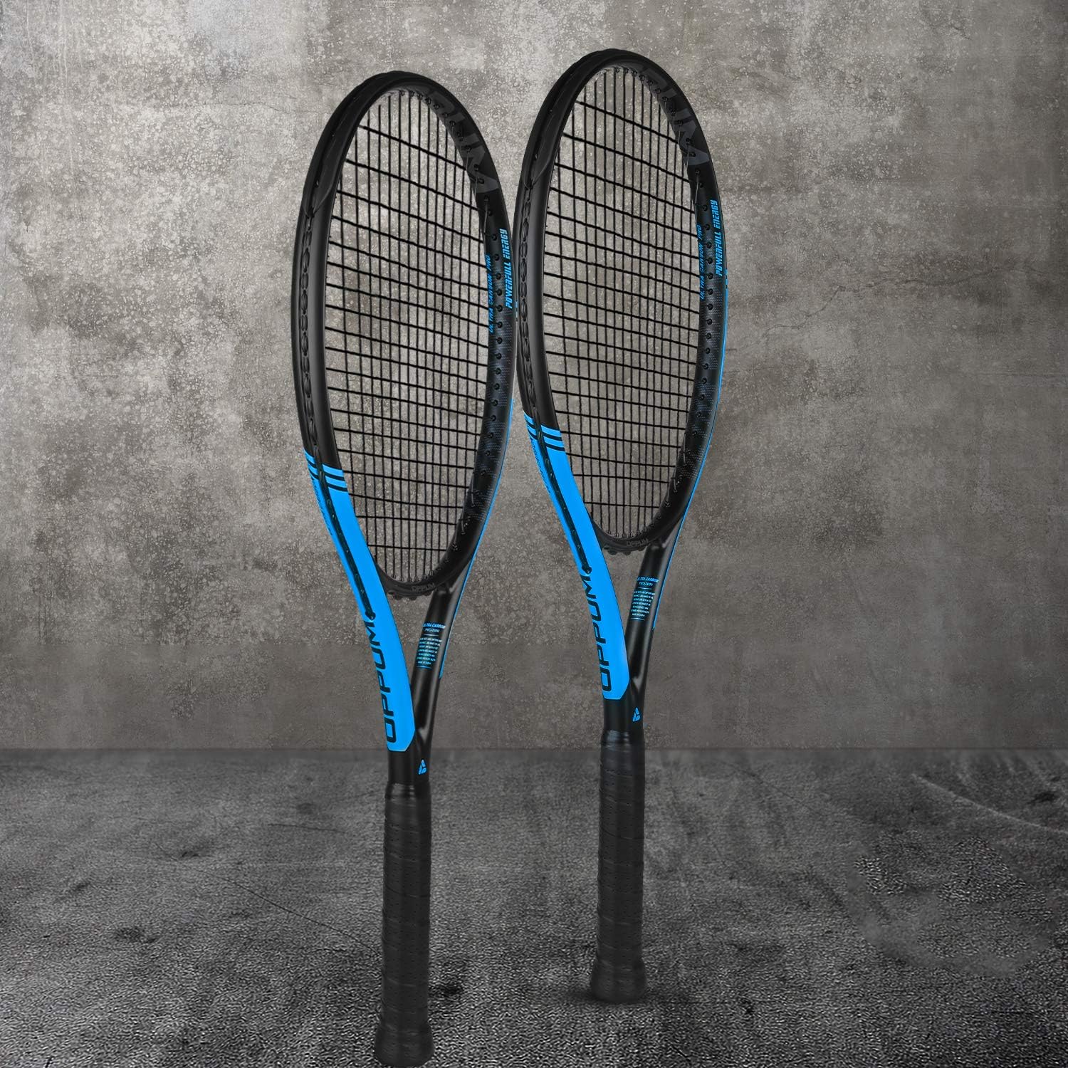 oppum New Graphene Ultra Carbon Pro Tennis Racket, 360 Super Light Speed Team Tennis Raccquet (Graphene Racket PRO-2000 (Black Blue), 4 3/8) : Sports & Outdoors