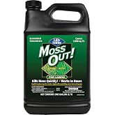 Lilly Miller Moss Out! Moss Killer for Lawns Concentrate, 1 Gallon | Liquid iron, works in hours, attaches to your garden hose, no mixing