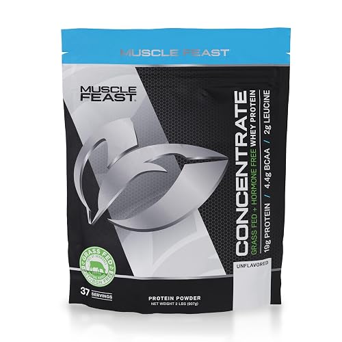 Muscle Feast Grass-Fed Whey Protein Concentrate Powder, All Natural ...