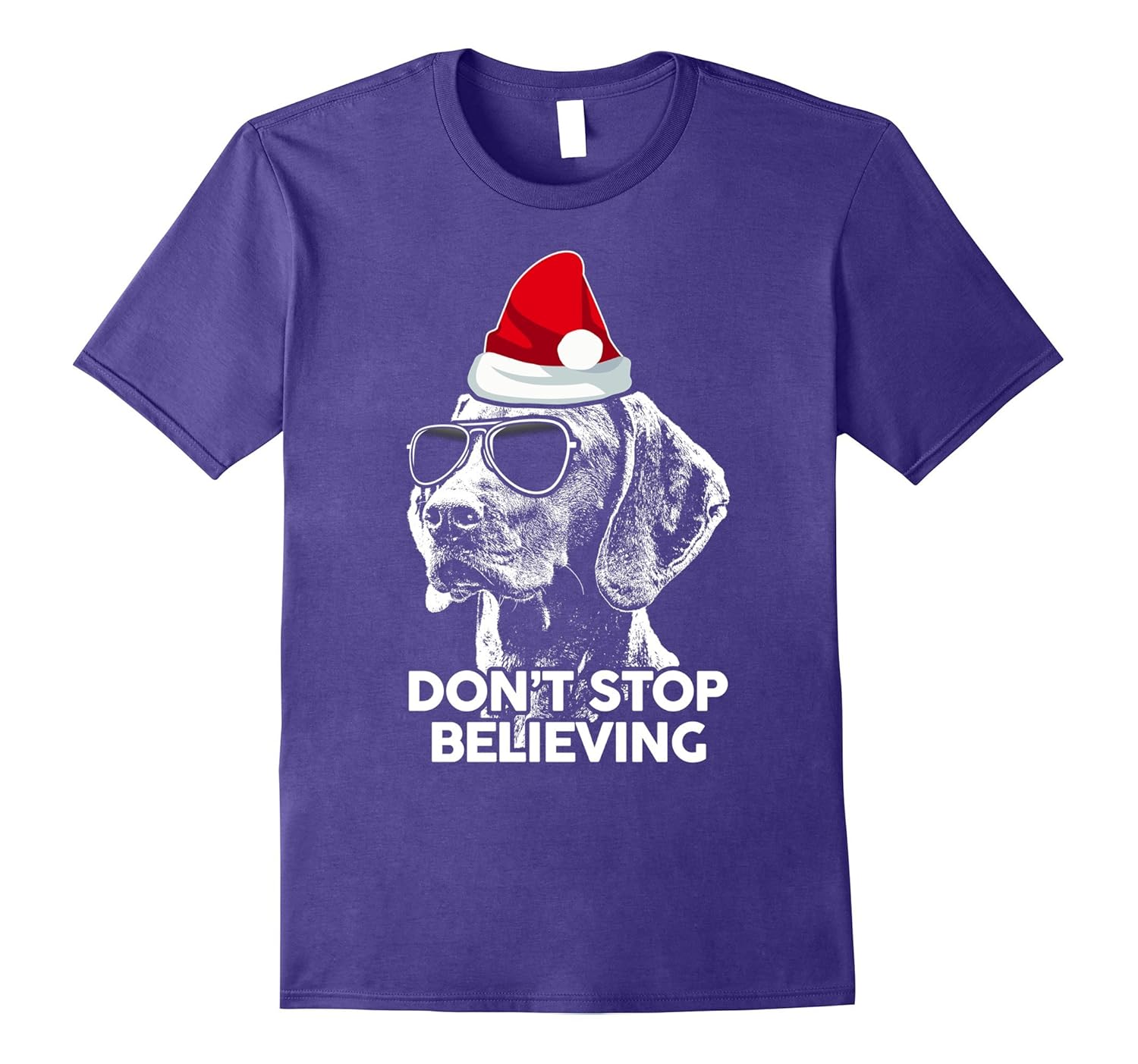 Do Not Stop Believing Vizsla Classic Christmas Shirt-Rose