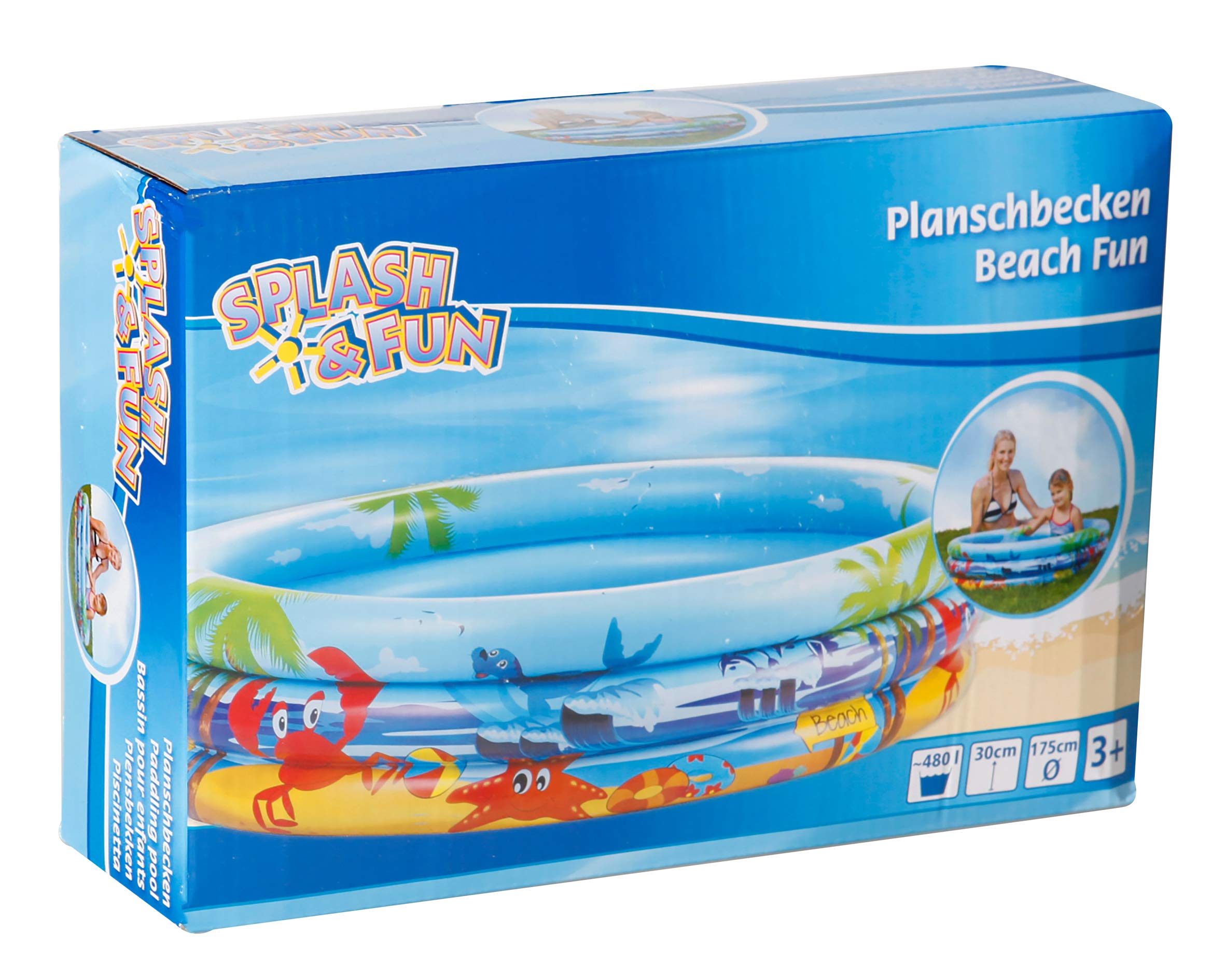 VEDES Großhandel GmbH - Ware Splash & Fun 77703454 Paddling Pool Beach Fun 175 cm