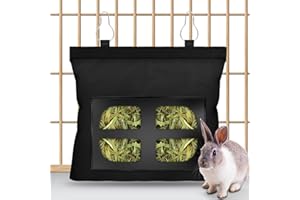 KEXWEN Guinea Pig Hay Bag.Rabbit Hay Feeder Bag.Bunny Hay Bag for Rabbits.4 Holes Large Capacity Hay Holder for Guinea Pig Cage Accessories,Bunny Hay Holder,Guinea Pig Hay Box for Pets Animal,Bunny Hideout.