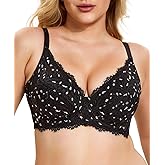 Redgray Minimizer Bras for Women Full Coverage Underwire Support Lace Push Up Bra for Heavy Breast Everyday Wear