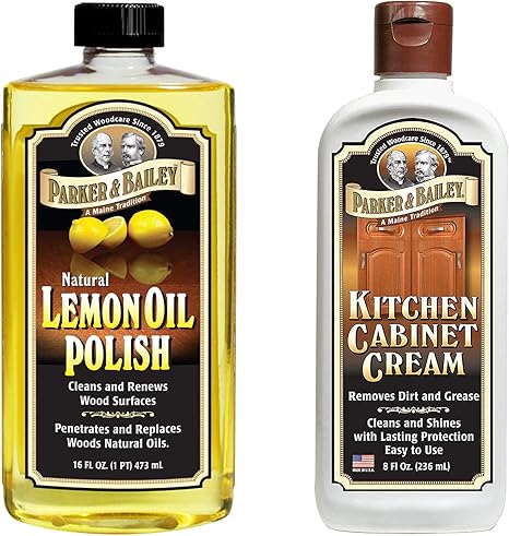 Amazon Com Parker And Bailey Natural Lemon Oil Polish Bundled With Kitchen Cabinet Cream Kitchen Dining
