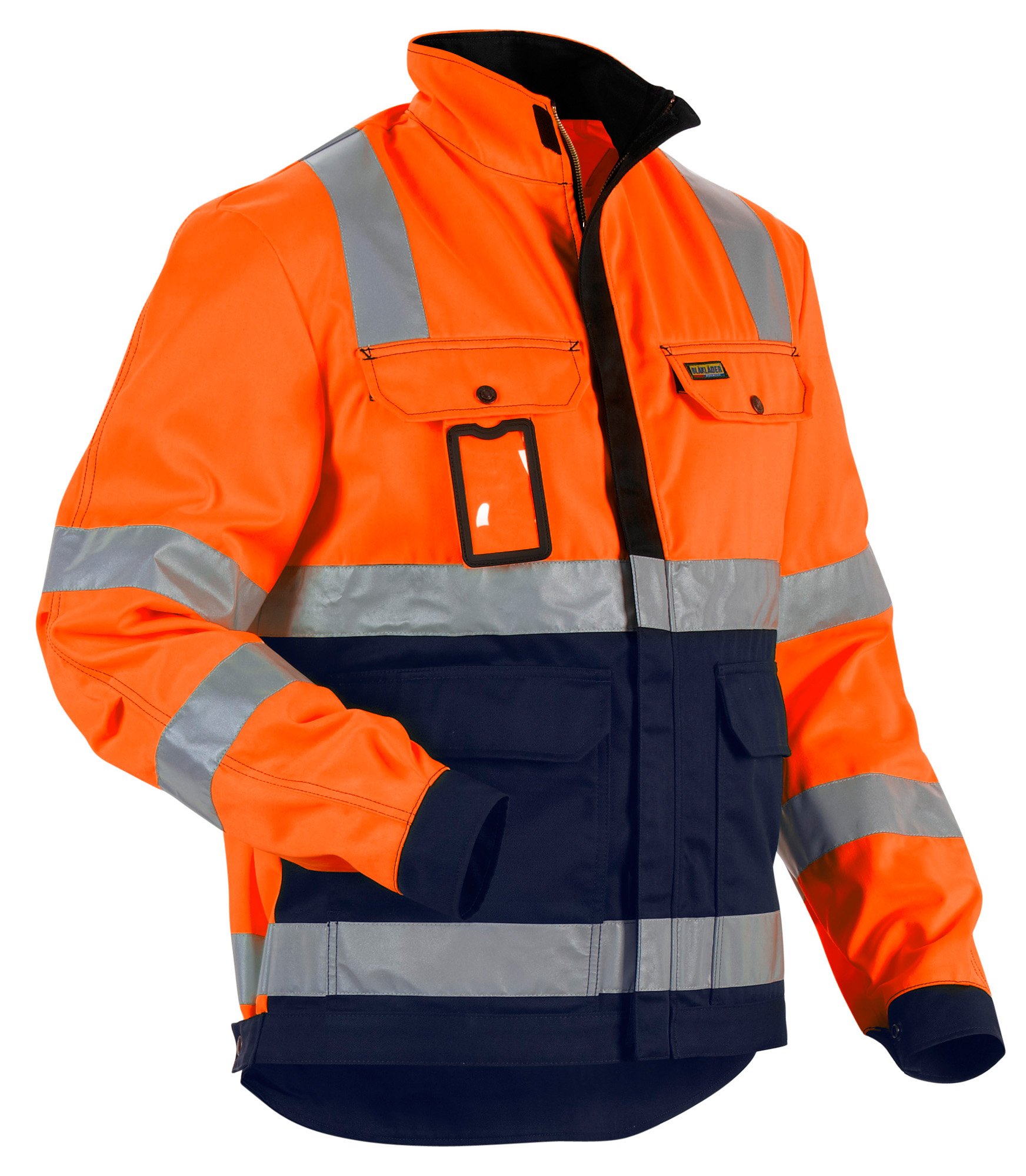 Blakläder 402318045389S Size Small Cl.3 "High Vis" Jacket - Orange/Navy Blue