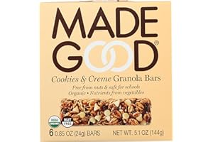 MADE GOOD MadeGood Cookies & Crème Granola Bars, 6 Healthy Snack Bars, 0.85oz Each