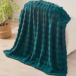 NEWCOSPLAY Twin Blanket for Couch Dark Teal Super