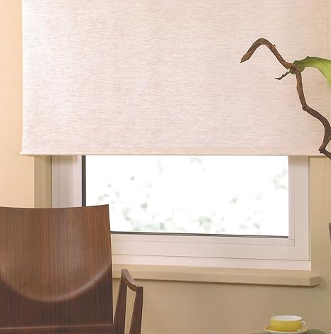 Good Life Rollo Springrollo Mittelzugrollo Schnapprollo Fensterrollo Sichtschutz Breite 62 bis 222 cm Höhe 180 cm Creme Beige (92 x 180 cm)