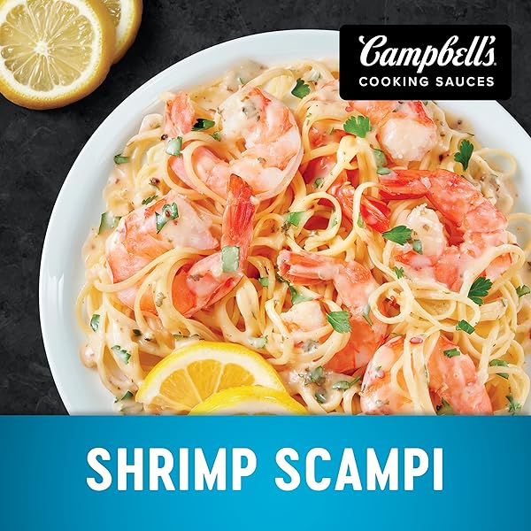 CAMPBELL’S COOKING SAUCES, CLASSIC SHRIMP SCAMPI SAUCE, 11 OZ POUCH