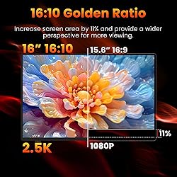 Upperizon Portable Gaming Monitor 16 Inch QHD 2.5K