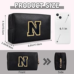 Personalized Small Travel Initial Preppy Makeup