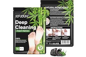 SEFUDUN 50PCS Foot Pads, Natural Bamboo Vinegar Ginger Powder Foot Pads