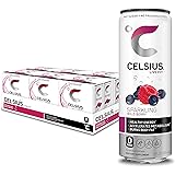CELSIUS Fitness Energy Drink 12 Fl Oz, Sparkling Wild Berry (Pack of 24)