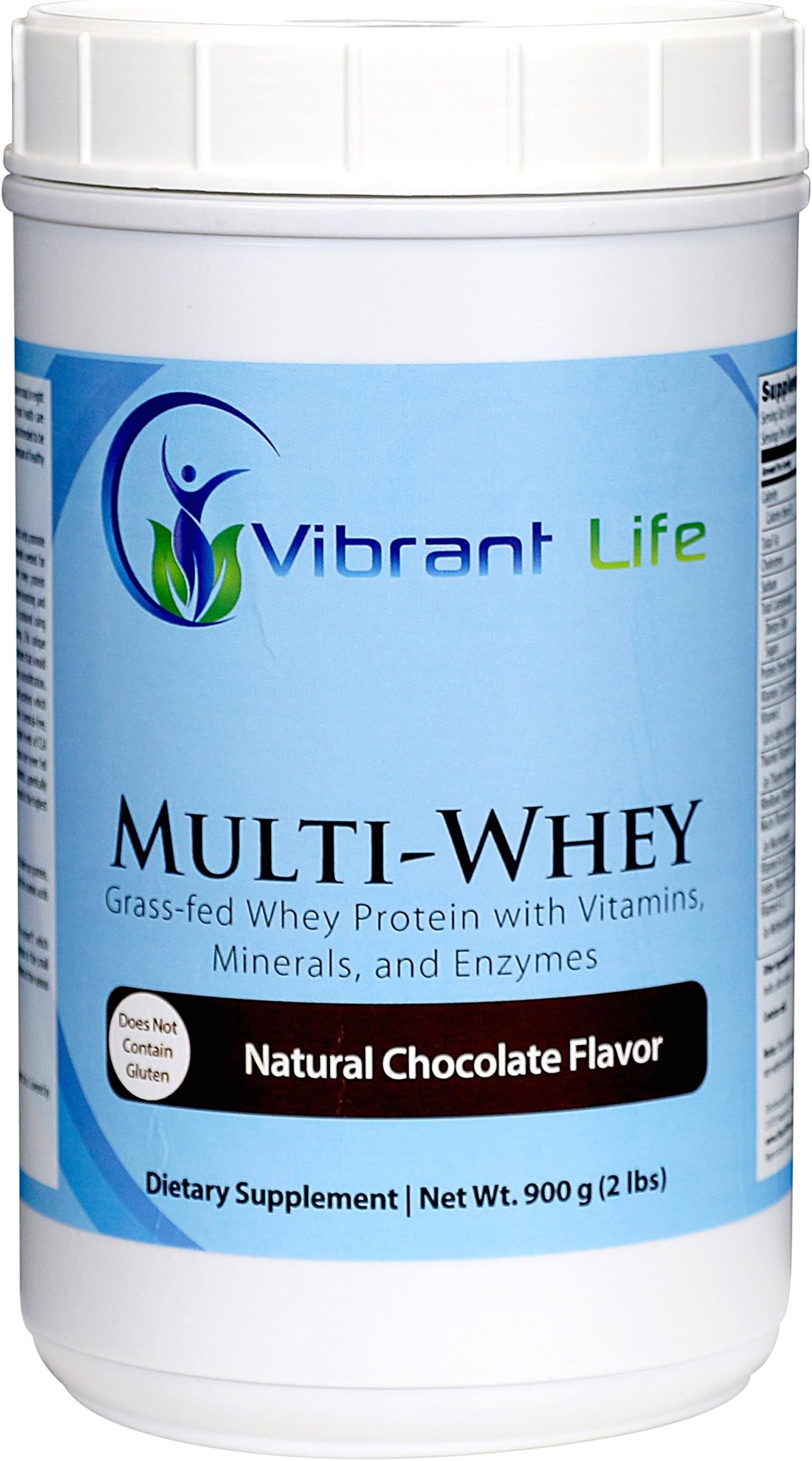 Multi-Whey Protein 100% Grass-Fed with Vitamins, Minerals, and Enzymes (Chocolate)