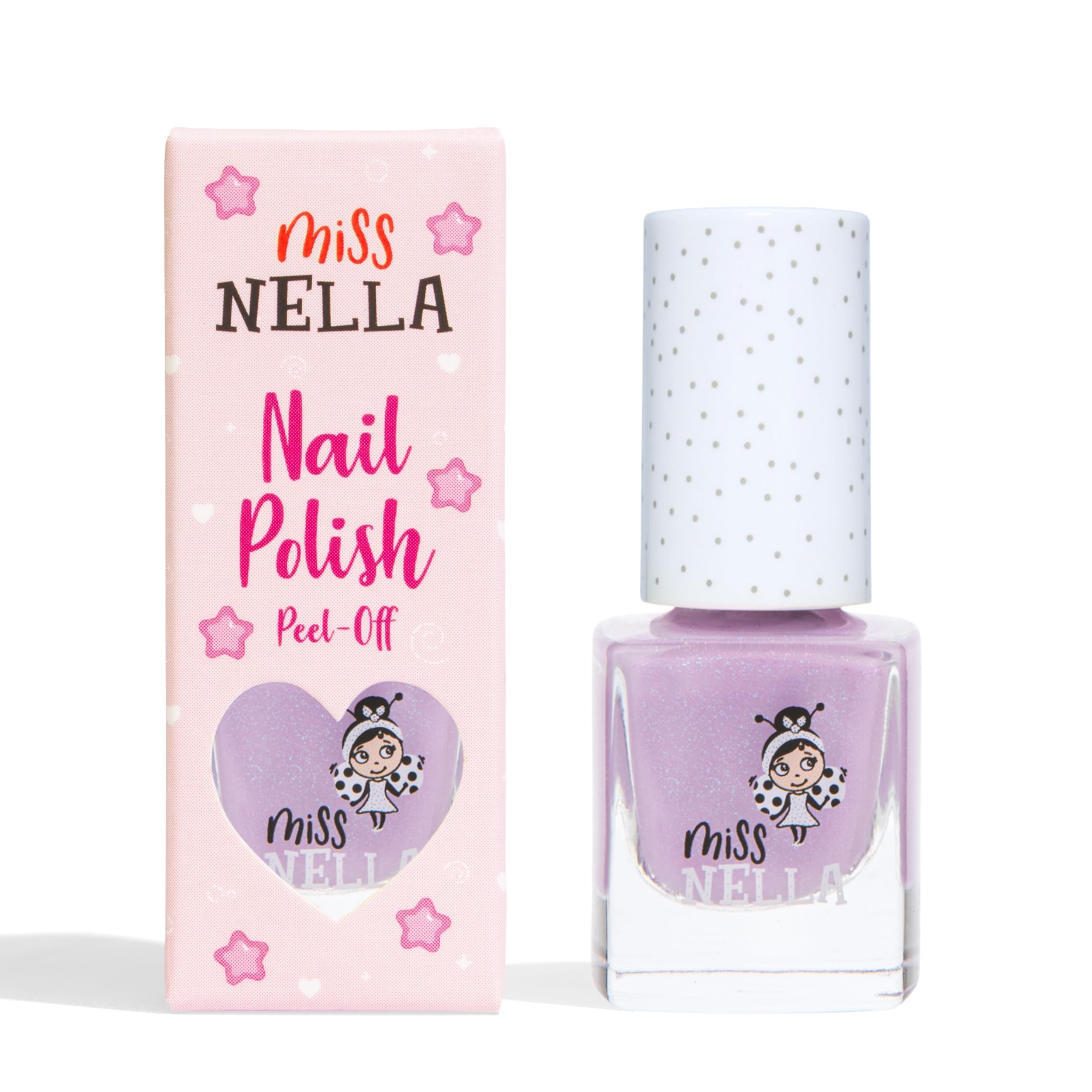 Miss Nella BUTTERFLY WINGS – Safe Lilac Nail Polish for Kids, Non-Toxic & Odor Free Formula for Children and Toddlers, Natural Water Based for Easy Peel Off