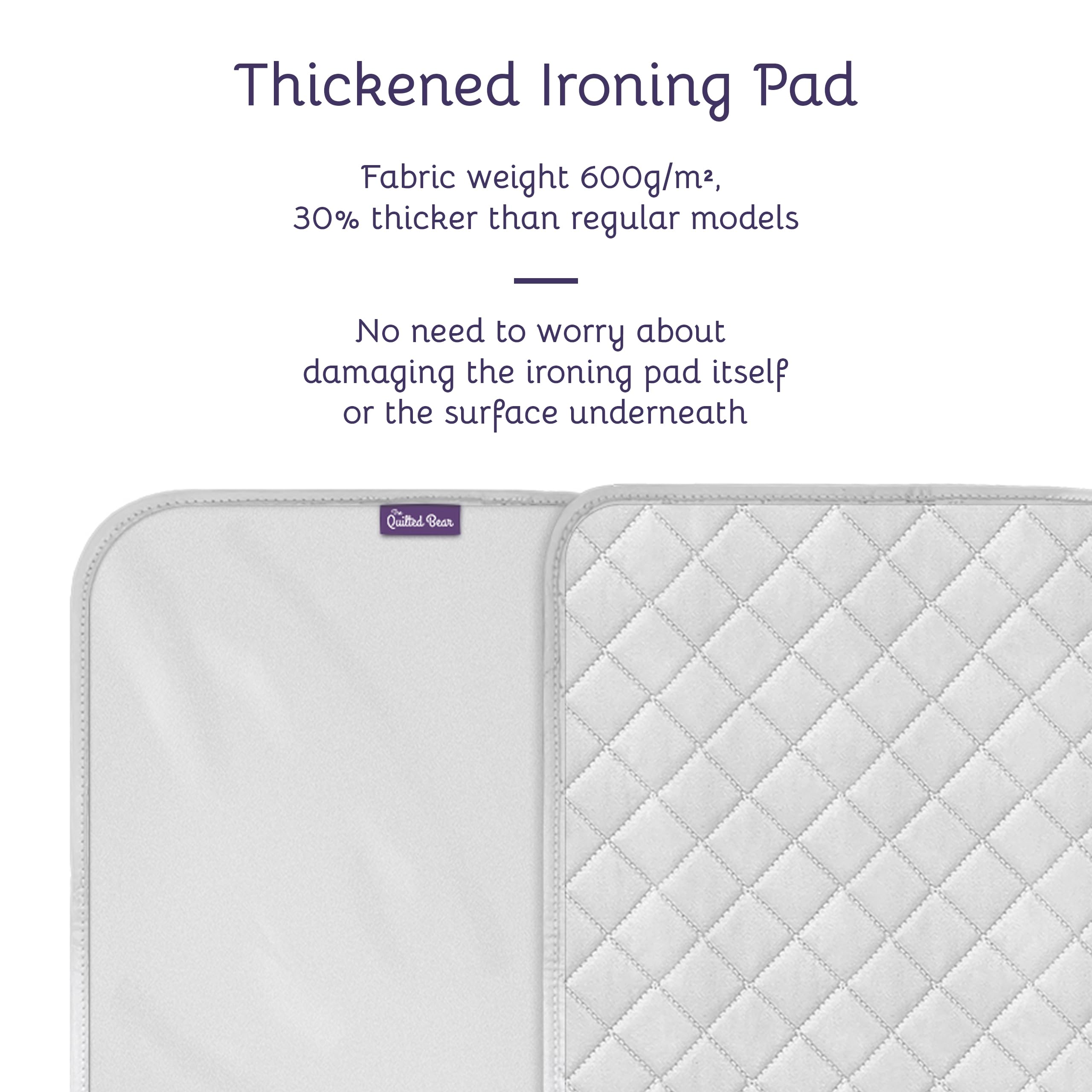 The Quilted Bear Travel Ironing Mat & Iron Mesh Cloth - Portable Ironing Board Travel Table Mat for Mini Steam Iron with Scorch Mesh Included (19