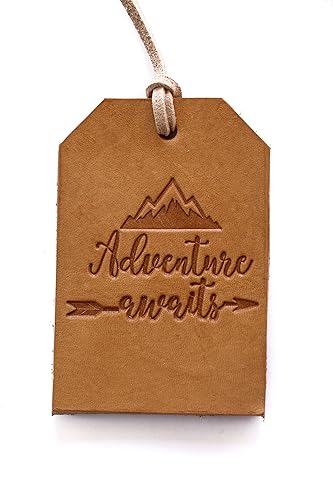 adventure awaits luggage tag