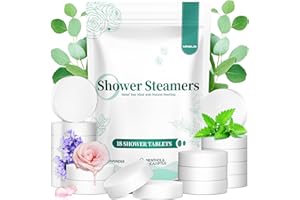 MINSLIS Shower Steamers Aromatherapy, 18-Pack Shower Bombs, Long-Lasting Shower Tablets Essential Oil Stress Relief and Relaxation Bath Gifts for Women and Men (Eucalyptus & Menthol, Lavender, Rose)