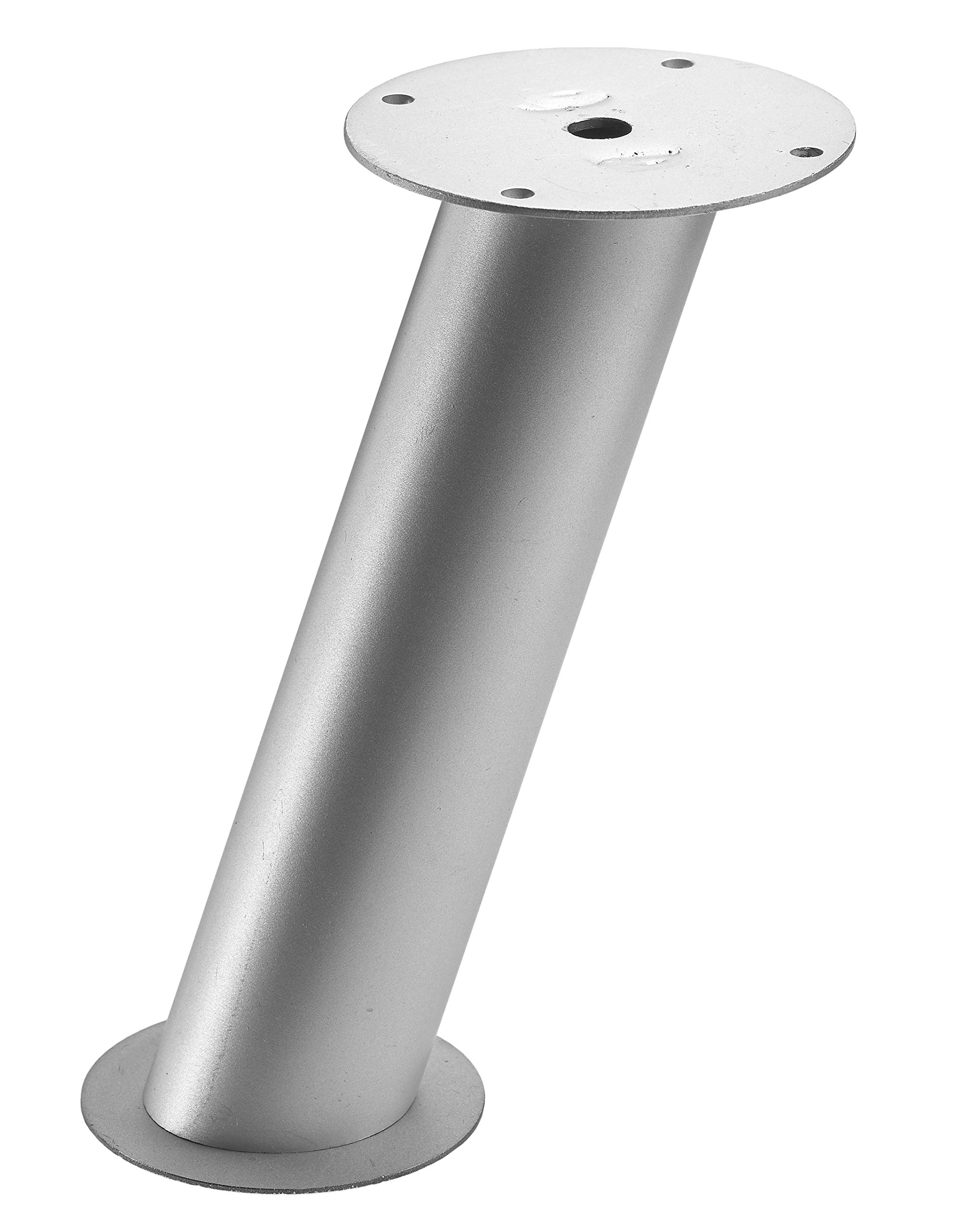 Hettich 9219651 Consoles for Counter Construction Load Capacity 15 kg Diameter 40 mm Length 165 mm Steel Round Pack of 1, Aluminium Look, Ø 40 x 165 mm (Rund)
