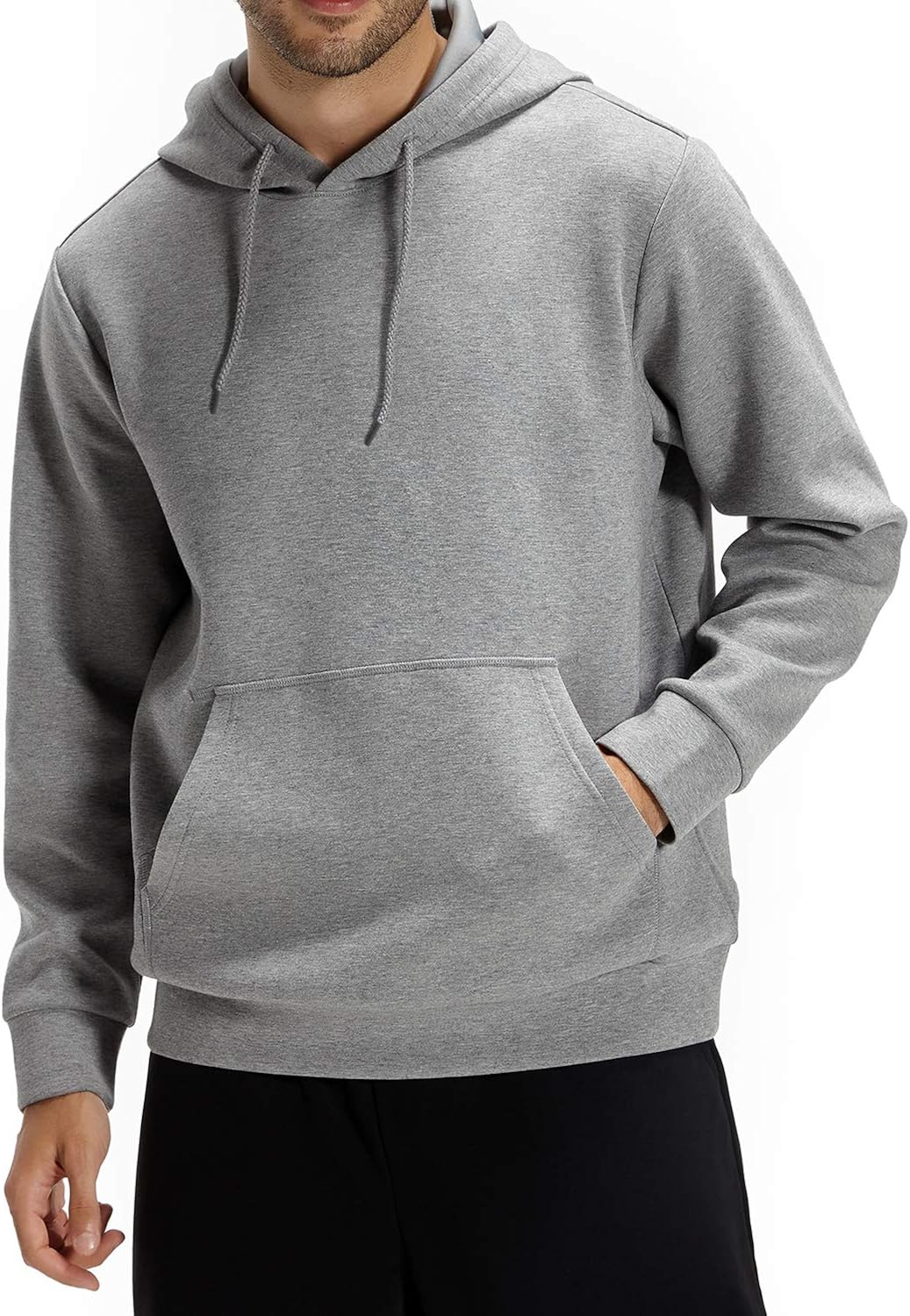 CASEI Solid Hoodies for Men Athletic Pullover Hoodie Lightweight Sweatshirt with Pockets at  Men’s Clothing store