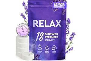 Cleverfy Shower Steamers for Aromatherapy - Lavender Set of 18 Shower Bombs
