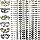 Hollowfly 200 Pcs Masquerade Mask Bulk Adults Vintage Party Mask Venetian Masks for Carnival Party Cosplay Performance