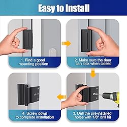 2 Pack Door Reinforcement Lock Withstands 800lbs of