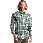 HUK Men's Diamond Back Pattern Long Sleeve Button, Fishing Shirt