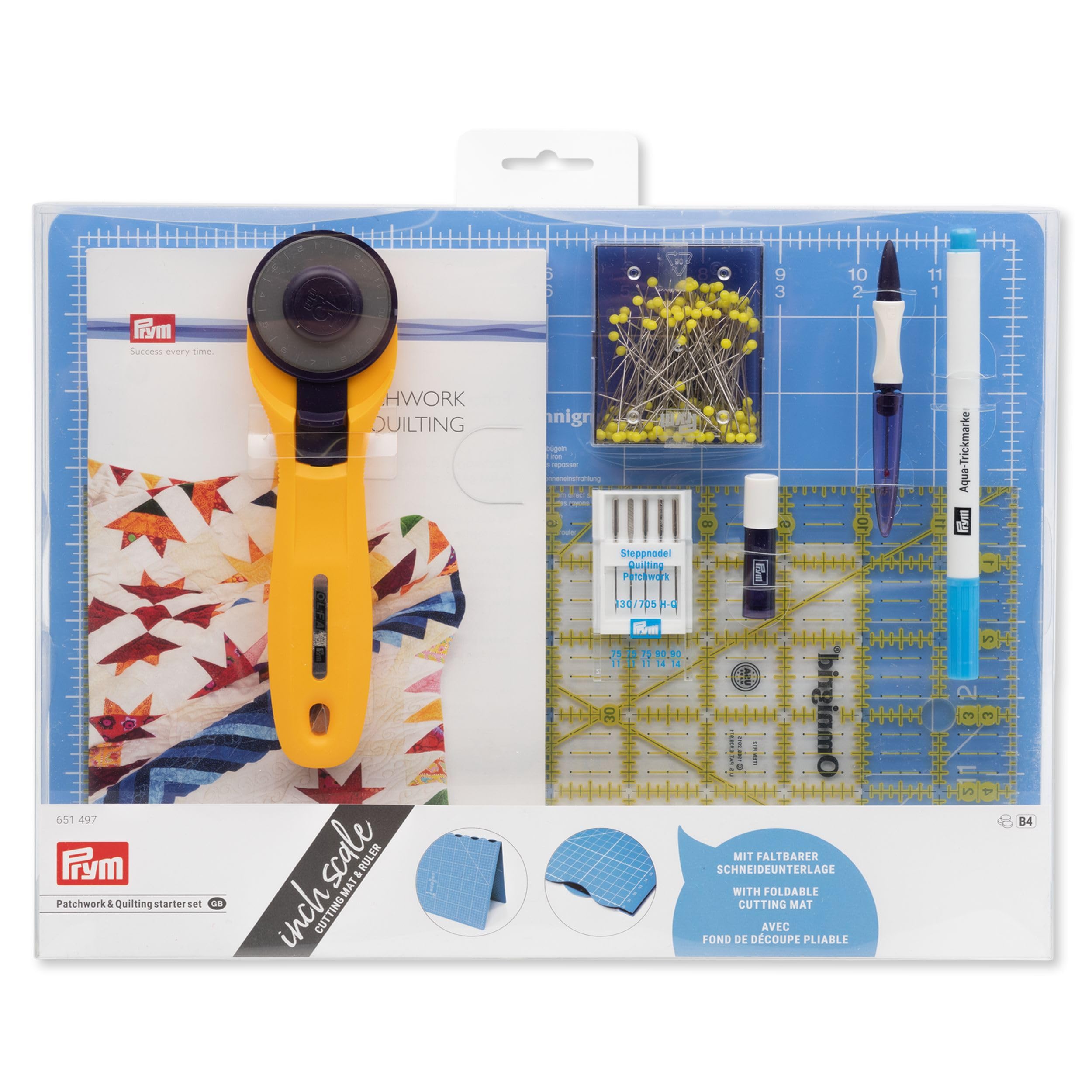 Prym Patchwork & Quilting Starter Set (inch Scale), Blue, GB