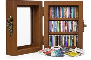 DIIWOODX Anxiety Bookshelf Mini Books with 60PCS Wooden Miniature Book Library for Stress Relief, Home and Office Decor, Unique Gift for Book Lovers - Brown