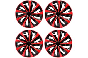 PRIJESSE Auto Hubcap Set, R16 Hubcap Wheel Cover Replacement, 16 inch Snap On Wheel Cover Kit, Universal Wheel Rim Cover Fits Toyota VW Chevy Chevrolet Honda Mazda Dodge Ford... (Set of 4)…