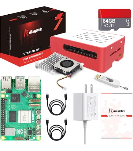 Amazon.com: CanaKit Raspberry Pi 5 Essentials Starter Kit (4GB RAM