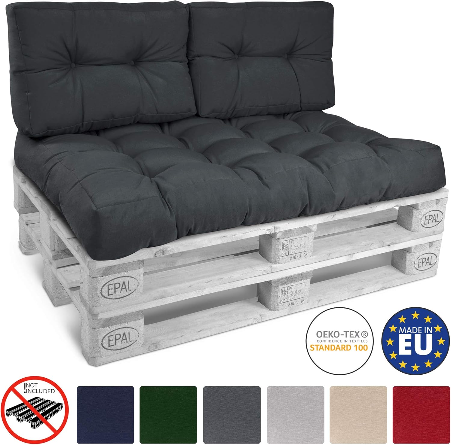 Beautissu Cojines para palets, sofáPalet y europalet Cojines de