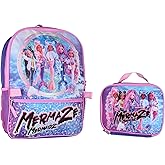 AI ACCESSORY INNOVATIONS Mermaze Mermaidz Mermazing Backpack School Travel Backpack For Kids 2 Piece Set With Detachable Lunch Box 16"