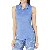 adidas Womens Space Dye Sleeveless Golf Polo Shirt
