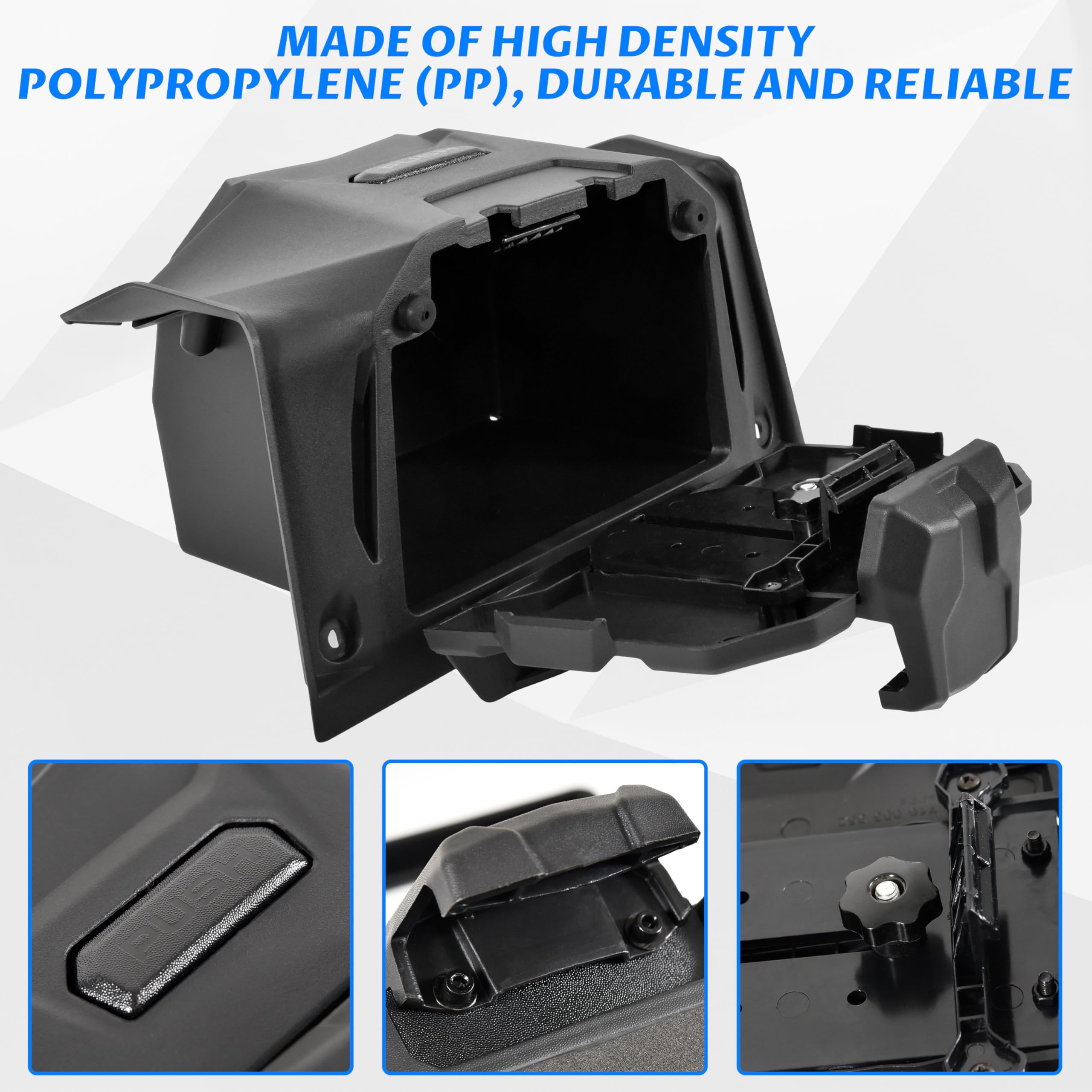 SAUTVS Tablet Mount for Polaris RZR XP 1000/Turbo/RZR Trail/900 2019-2023, Sporty Phone Mount Tablet Holder Electronic Device Holder with Storage Box Accessories