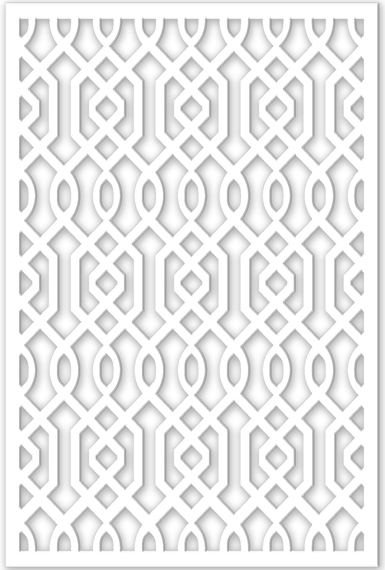 Acurio 4832ID-2-WH-AZZ Lattice Azzaria Panel Screen as Trellis, Patio & Outdoor Decor, White