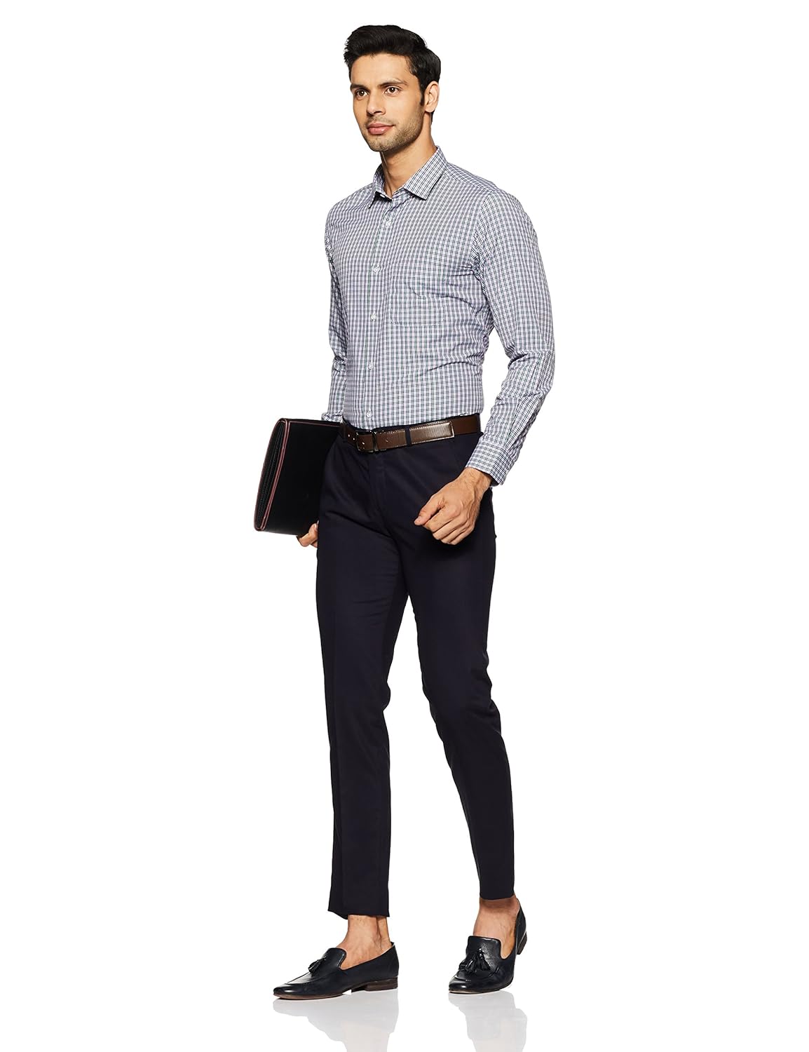 peter england men's solid regular fit formal shirt