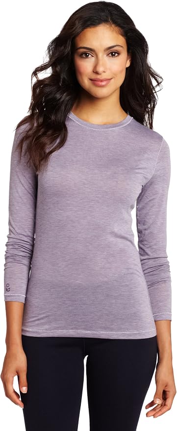 women's cuddl duds thermal long sleeve crewneck
