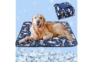 PEDOBI Dog Cooling Mat, Premium Lightweight Pet Cooling Blanket Bed Cover for Dogs, Cat, Puppies | Ice Silk Cooling Pad for Dogs Furniture Protector | Machine Washable Pet Blanket, 22''x28''